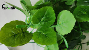 Decoración Colgante de Hierba Artificial de Plástico Ecológico con 5 Ramas y 198 Hojas de Tortuga, 2021 - Product Image 3