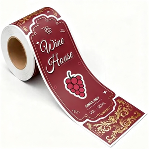 Custom Eco-Friendly Waterproof Holographic Red Wine Whiskey <strong>Vodka</strong> Bottle <strong>Label</strong> Front Back Logo Matte Textured Vinyl Foil <strong>Label</strong> - Product Image 6