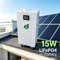 Système de stockage d'énergie domestique hors réseau 15 kWh LiFePO4 51,2 V 300 Ah à montage au sol avec BMS CE pour cabane et ferme