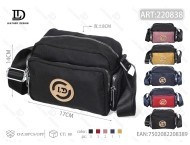 Borsa a Tracolla in Nylon per Donna, Colore Unico, Chiusura con Cerniera, Resistente per Uso Quotidiano - Product Image 1