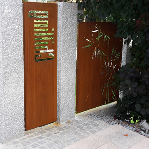 Nordic Modern Privacy Back <b>Garden</b> <b>Fence</b> Panels-Eco-Friendly Carbon Steel <b>Temporary</b> Small <b>Fences</b> for Yards Customizable Height 3D - Product Image 6