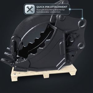 Pince <span class=keywords><strong>hydraulique</strong></span> compacte pour mini-excavatrice de 0,8 à 5 tonnes, pince de godet pour aménagement paysager, manutention de roches et de grumes, à souder, NM400 - Product Image 6