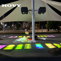 Jeux de projecteurs interactifs holographiques immersifs intérieurs/extérieurs, cartographie murale 3D, équipement publicitaire interactif au sol par laser
