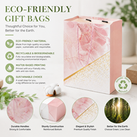 Sac cadeau en marbre personnalisé avec dorure à chaud et poignée en corde – Qualité supérieure pour mariage, anniversaire – Logo/taille personnalisés – Emballage robuste et élégant