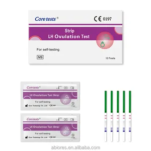 ได้รับการอนุมัติจาก CE coretests การทดสอบการตกไข่ LH ทดสอบการตกไข่สำหรับใช้ในบ้านทดสอบด้วยตัวเอง