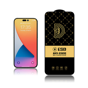 Protecteur d'écran en verre trempé antistatique en aluminium moyen HD 0.4mm ESD pour iPhone 15/PRO Emballage de 10 pièces/boîte - Product Image 4