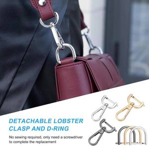 MECCANIXITY Pcs Swivel Clasp <b>Hooks</b> Detachable <b>Snap</b> <b>Hooks</b> Swivel Lobster Claw Clasps With D Rings And Screwdriver For Bag Strap P - Product Image 4