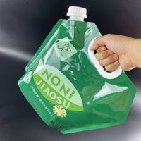 Pochette à boisson de 5L gallon sac à eau boisson sac en plastique transparent transparent avec sac à bec avec bec verseur pochette à bec