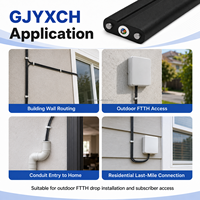 Kabel Drop FTTH Outdoor GJYXCH Tipe 8, Kabel Fiber Self Supporting G652D G657A1 dengan Selubung PE, untuk Jaringan Telekomunikasi Jarak Terakhir (Last Mile)