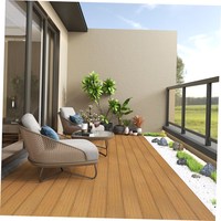 Planche composite creuse à grain de bois pour extérieur, plancher imperméable pour jardin, vente en gros d'usine, terrasse WPC sans joint