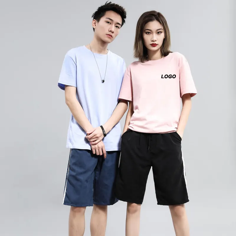 Camisetas de algodón con estampado personalizado para hombre y mujer, Camiseta de algodón en blanco con estampado personalizado de Hip Hop Premium, color negro