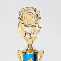 Trophées de récompense de championnat plaqués or personnalisés de bonne qualité Trophée de football en plastique ABS pour tournoi sportif AD100