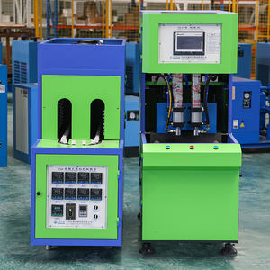 Machine de soufflage de bouteilles en plastique semi-automatique à 2 cavités, contrôlée par PLC, avec moteur et pompe, pour bouteilles PET de 0,1 à 3 L - Product Image 2