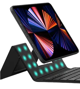 Casing Keyboard Backlight Tujuh Warna Lipat dengan Trackpad Magnetik untuk Ipad Pro 11 Inci 2022