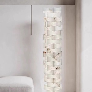 Lámpara de pie de mármol con fuente de luz LED 220V, pantalla de cristal, diseño moderno para sala de estar, decoración de villa - Product Image 4
