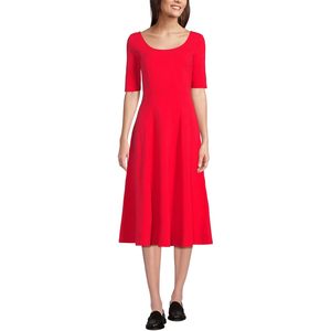 Robe mi-longue évasée FOXA pour femme, motif étoile de mer, manches longues, col rond, en tissu tissé, confortable, idéale pour le bureau - Product Image 1