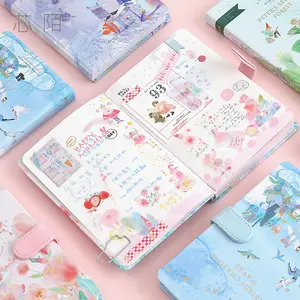 Kawaii Afdrukken A5 Notebook Briefpapier Set Gift Met Sticker Vel En Memo Pad Briefpapier Producten