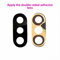 Protection d'objectif de caméra arrière pour iPhone, verre saphir 0,15 mm, dureté 9H, résistant aux rayures, fixation adhésive double face