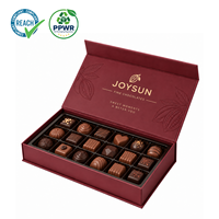 Boîte magnétique rigide en forme de livre, personnalisée, avec gaufrage en feuille d'or de qualité alimentaire, boîte cadeau magnétique pour truffes au chocolat de luxe