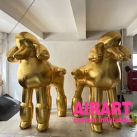 Ballon gonflable réaliste de dessin animé de chien de pitbull