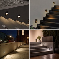 Éclairage d'Escalier Encastré LED Extérieur Étanches 3W pour Couloir d'Hôtel, Lumière Murale d'Escalier