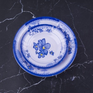 <span class=keywords><strong>Vajilla</strong></span> plana redonda ecológica personalizada, plato de plástico con borde corrugado de 5/6/7/8/9/10 pulgadas, plato de cena de melamina - Product Image 2