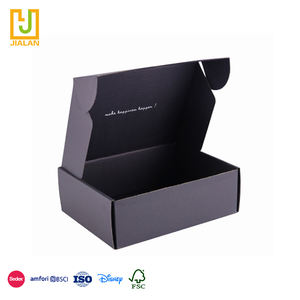 Produk Terlaris Di Dunia Permukaan Hitam Mengkilat dengan Font Sederhana Kemasan Kotak Kertas Bergelombang Kualitas Tinggi - Product Image 1