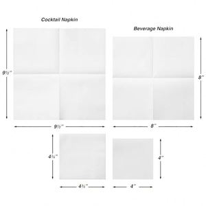 Serviettes de table personnalisées avec logo, vente en gros, écologiques, en papier de soie 2 plis, pâte de bois vierge - Product Image 4