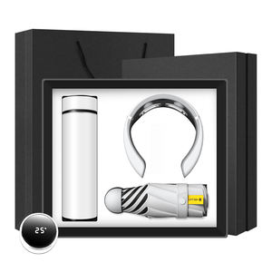 3 fiaschetta sottovuoto in metallo da 1 450ml + massaggiatore per collo P3 + Capsule con Design natalizio personalizzate portaombrelli per matrimonio Set regalo da sposa - Product Image 3