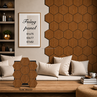 Panneaux acoustiques muraux en bois moderne de haute qualité, panneaux acoustiques hexagonaux en MDF pour salon, réduction du bruit