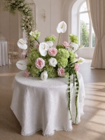 Boule de fleurs artificielles multicolores pour centre de table de mariage, fête d'anniversaire, événement extérieur, décoration de table