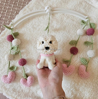 Usine Personnalisé Amigurumi Animal Accessoire Crochet Lapin Animaux Lit Cloche Suspendus Crochet Tricot Jouets pour Bébé