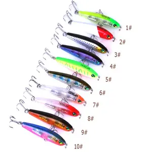 Haute Qualité En Plastique Dur artificiel Minnow Pêche 7.5cm 9g Grossiste Crayon Leurre