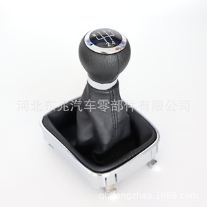Volkswagen Car Gear <b>Knob</b> DZ01Q4-1K5 Black Leather Ergonomic <b>Shift</b> Lever Cover - Product Image 1