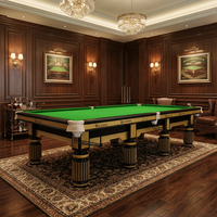 Table de billard professionnelle en bois massif avec tapis vert en feutre de qualité tournoi pour club ou salle de jeux