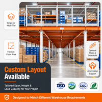 Plateforme de mezzanine en acier Q235 sur mesure pour entrepôt, rayonnage de stockage robuste, protégé contre la corrosion, certifié ISO9001, gain de place pour