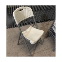 Hôtel Restaurant Salle à manger pas chère métal facile à transporter en plastique blanc chaises de jardin pliantes en plastique