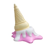 Offre Spéciale énorme statue de crème glacée en résine de fibre de verre sculpture de crème glacée pour la décoration de magasin de dessert
