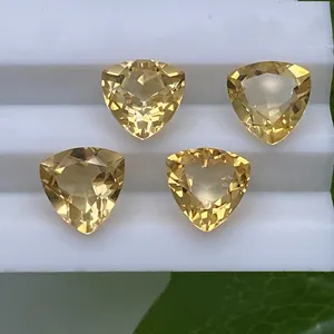 Trillion Shape 4.0m ~ 10.0mm Good Quality Faceted Semi Precious Gemstones Yellow Stone Citrine Price Jewelry Natural Citrine