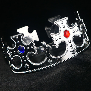 Accessoires de spectacle pour bal masqué pour enfants : <span class=keywords><strong>Couronne</strong></span> de <span class=keywords><strong>roi</strong></span>, <span class=keywords><strong>Couronne</strong></span> de prince, Bandeau de <span class=keywords><strong>reine</strong></span> <span class=keywords><strong>et</strong></span> de princesse pour adultes, Accessoires capillaires - Product Image 4