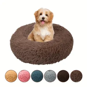 Travesseiro de pelúcia fofo e luxuoso, best-seller grande xl redondo, lavável, macio e quente, acessório almofada para sofá, camas para cães e gatos, acessórios para animais de estimação