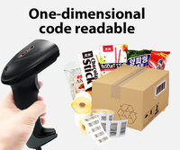 Lecteur de codes-barres 1D filaire JR 710D, scanner portable CMOS haute précision avec garantie de 2 ans