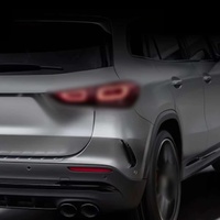 Autocollant décoratif pour aérateur arrière en ABS noir brillant et motif carbone pour Mercedes GLA H247 2020+