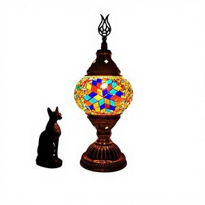 Lampe <span class=keywords><strong>de</strong></span> table décorative en verre LED, édition limitée, style turc et nord-européen, petite taille, pour chambre, bureau, café, restaurant, hôtel, gîte - Product Image 1