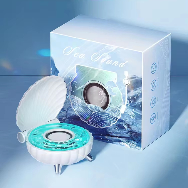 2024 New Shell BT Speaker with Night Light Projector for Kids, Star Projector Night Light for Room Decor Christmas Birthday Gift