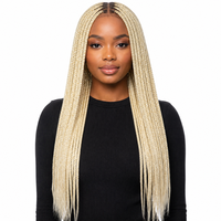 Extensions de dreadlocks noires de 24 pouces, 20 mèches, locs au crochet, tissage simple fait main, cheveux synthétiques, tresses Reggae