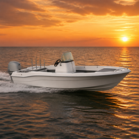 Bateau de pêche 4,85 m, largeur 2,1 m, poids 450 kg, inclinaison de 16 degrés, moteur hors-bord 90 CV, capacité 5 personnes, usage pêche avec éclairage LED