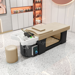 Fauteuil de lavage de cheveux sur mesure pour salon de coiffure, bac à shampooing inclinable, fauteuil de massage thaïlandais, lit de spa pour la tête avec thérapie aquatique - Product Image 4