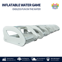 Yacht gonflable personnalisé, jeu aquatique électrique, matériau PVC flottant, capacité 100-500 kg, équipement gonflable aquatique pour parc aquatique et complexe hôtelier