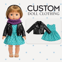 Vêtements de poupée personnalisés en usine, ensemble de robes imprimées de 18 pouces, vêtements de poupée de haute qualité, accessoires de mode pour poupées